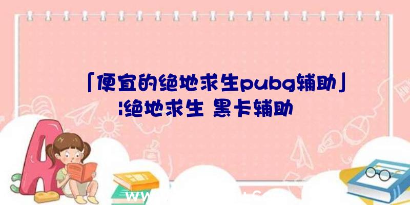 「便宜的绝地求生pubg辅助」|绝地求生